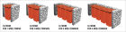Mülltonnenabtrennung Incognito U-Form 3 Mülltonnen (240 x 100 cm) 140 cm